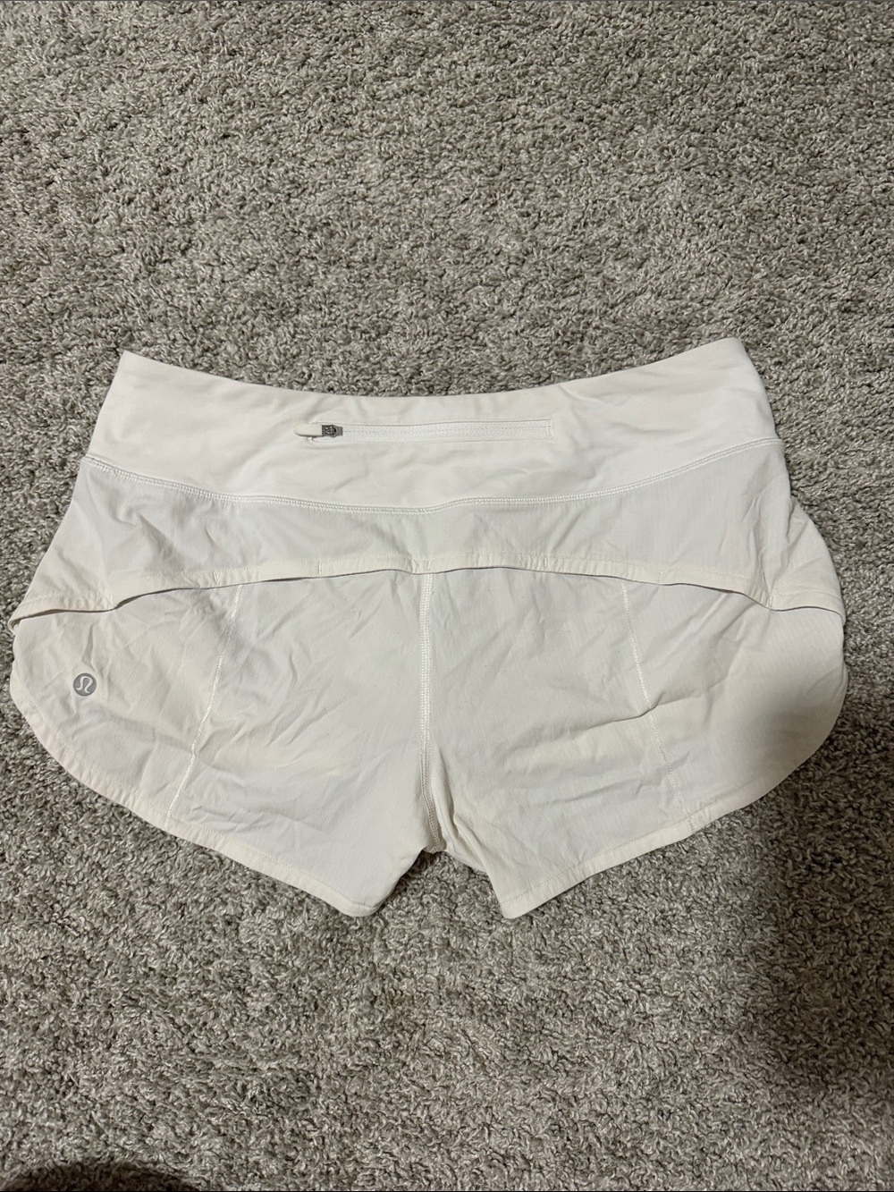 lululemon athletica Hottie Hot Shorts White Athletic Running Shorts